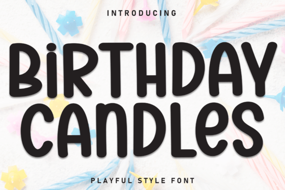 Birthday Candles Display Font for Festive Campaigns and Celebration Design