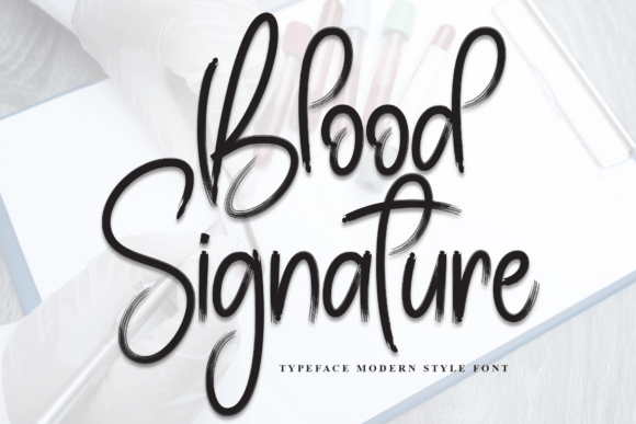 Blood Signature: A Bold Brush Script Typeface for Standout Branding