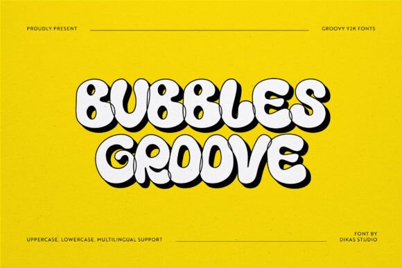Bubbles Groove Font for Playful Branding and Small Business Design