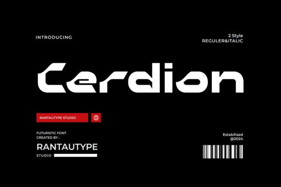 Cerdion: A Futuristic Display Font for Standout Branding