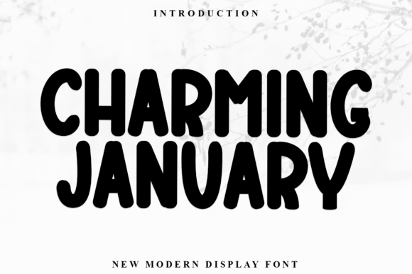 Charming January: A Warm Display Font for Creative Projects