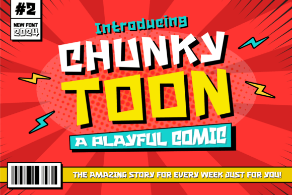 Chunky Toon Font: A Handcrafted Display Typeface for Joyful Product Designs