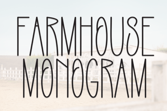 Farmhouse Monogram: A Handwritten Display Font for Branding Projects