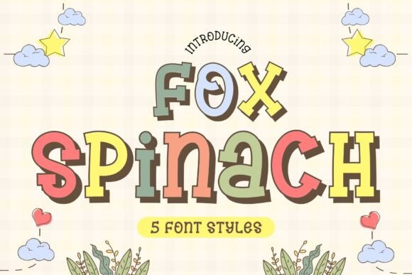 Fox Spinach: A Playful Display Font for Branding Projects