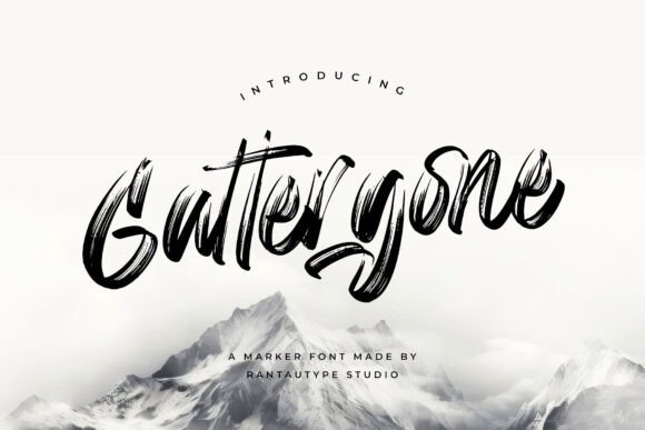 Gattergone: A Rough Brush Font That Powers Handmade Product Design
