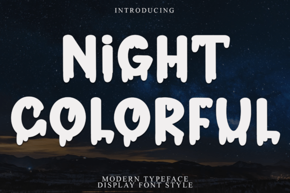 Night Colorful Display Font for Scroll-Stopping Marketing Visuals