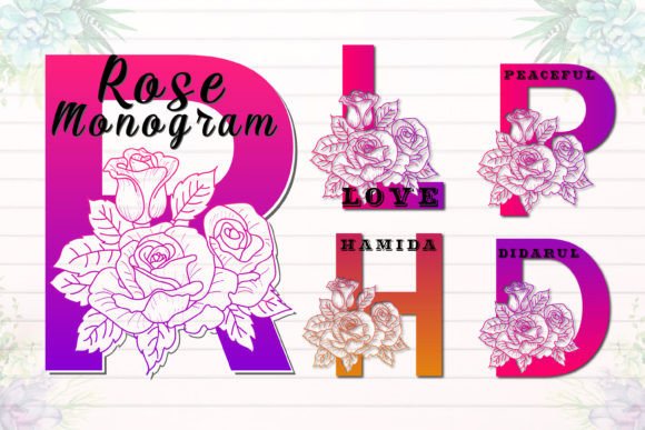 Rose Monogram for Small Business Branding and Packaging