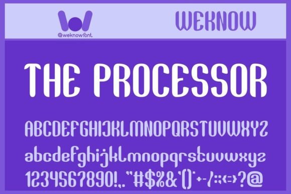 The Processor: A Display Font That Blends Simplicity with Elegance