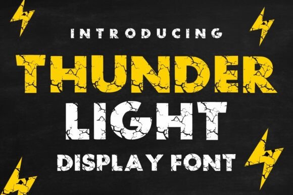 Thunder Light: A Grunge Display Font for Small Business Branding
