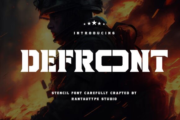 Using Defront Stencil Font for Bold Brand Identity Projects