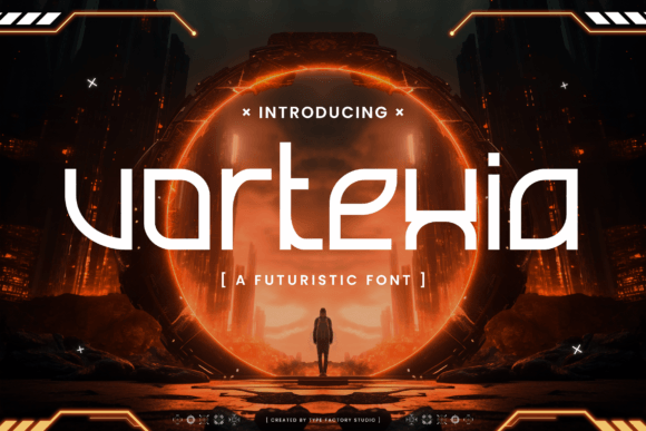 Vortexia Display Font: Futuristic Type for Handmade Creations