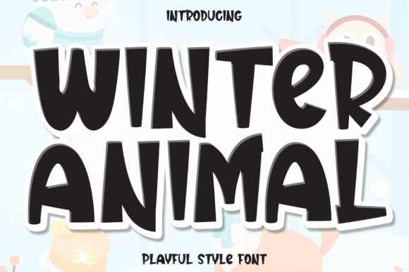Winter Animal: A Bold Display Font for Playful Editorial Design