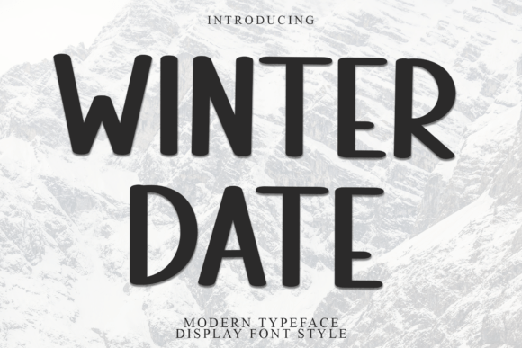 Winter Date Font for Handmade Labels and Winter Projects